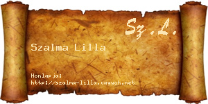 Szalma Lilla névjegykártya